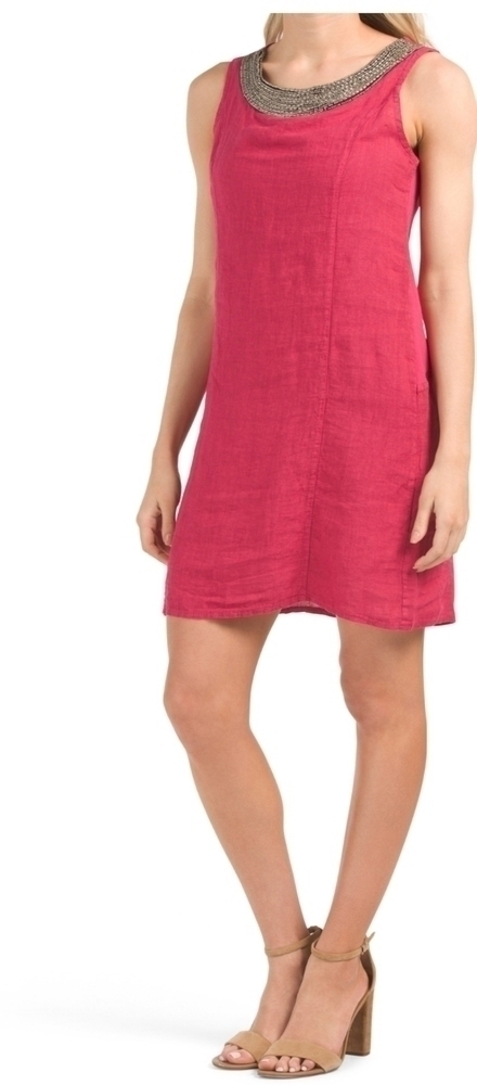 LUNGO L'arno embroidered linen Dress